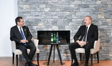 İlham Əliyev Davosda görüşlər keçirir