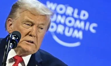 Donald Tramp Davosda çıxış edib