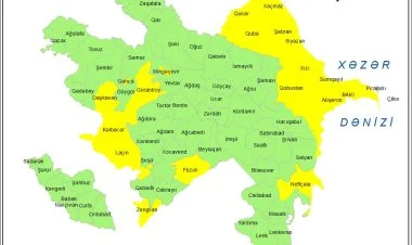Küləkli hava şəraiti ilə bağlı sarı xəbərdarlıq verilib