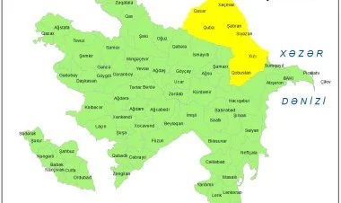 Küləkli hava şəraiti ilə bağlı sarı xəbərdarlıq verilib