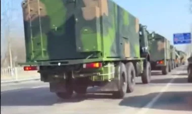 Çinin paytaxtı istiqamətində hərbi karvanlar müşahidə olunur