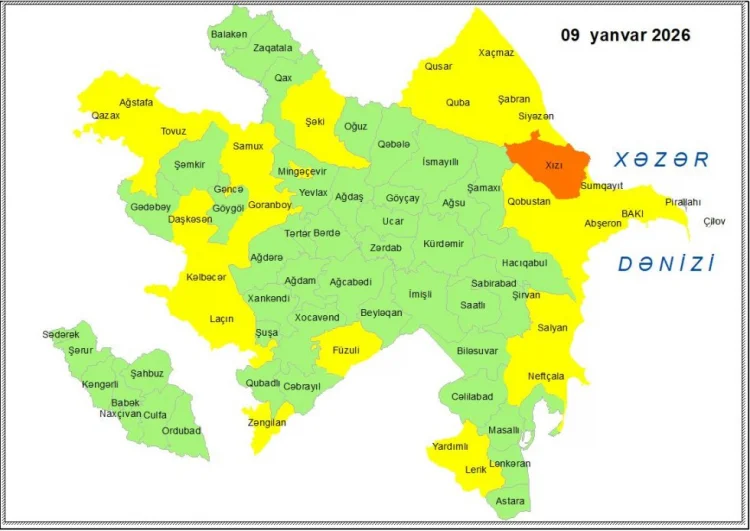 Bakıda və rayonlarda külək güclənəcək. Dağlara qar yağacaq