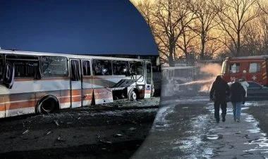 Rusiya Ukraynada avtobusa zərbə endirib: 15 ölü, 16 yaralı