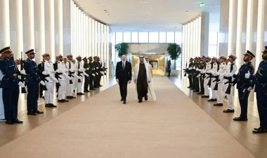 İlham Əliyev Birləşmiş Ərəb Əmirliklərinə səfərə gəlib FOTO