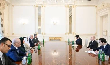 İlham Əliyev Ərəb Parlamentinin prezidentini qəbul edib