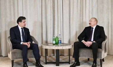 İlham Əliyev İraq Kürdüstan Regionunun başçısı ilə görüşüb