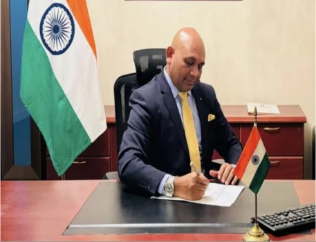 Hindistanın ölkəmizə yeni təyin olunmuş səfiri Bakıdadır