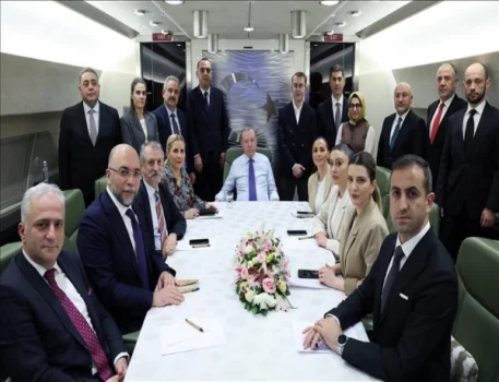 Ərdoğan təyyarədə bir sıra vacib bəyanatlar verib