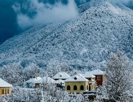 Xocalıya qar yağıb
