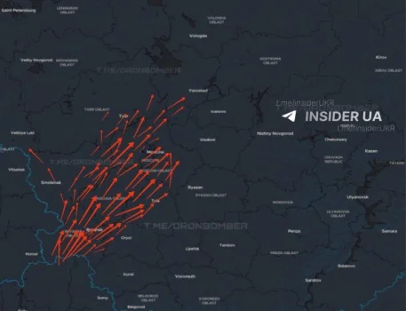Ukraynanın 100 pilotsuz təyyarəsi Moskvaya hücum edir