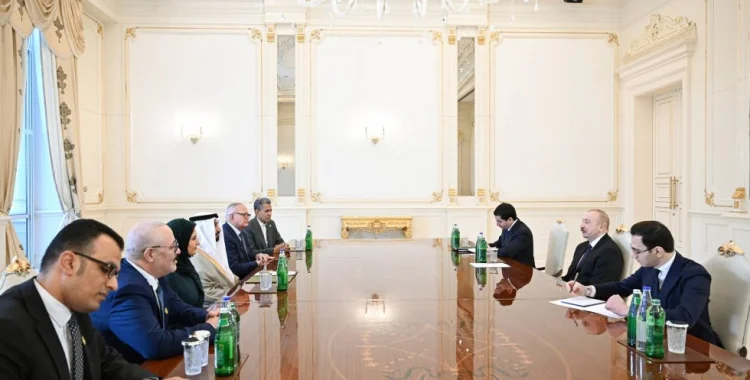 İlham Əliyev Ərəb Parlamentinin prezidentini qəbul edib