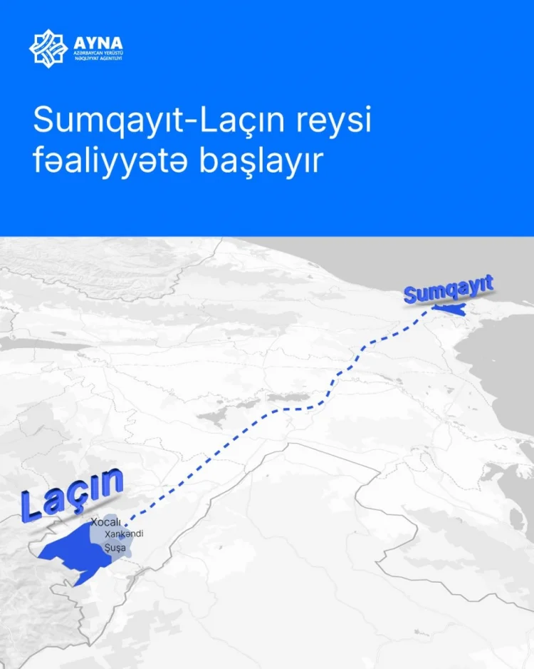 Sumqayıt-Laçın avtobus reysi fəaliyyətə başlayır