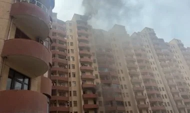 Xocalı prospektindəki güclü yanğın FHN tərəfindən söndürüb