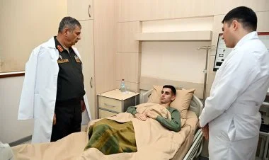 MN rəhbərliyi hərbi hospitalda olub