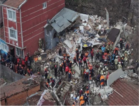 İstanbulun Fatih rayonunda iki azmərtəbəli bina uçub