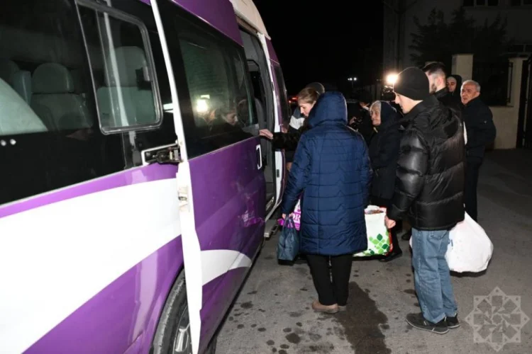Ağdam şəhərinə növbəti köç karvanı yola salınıb FOTO