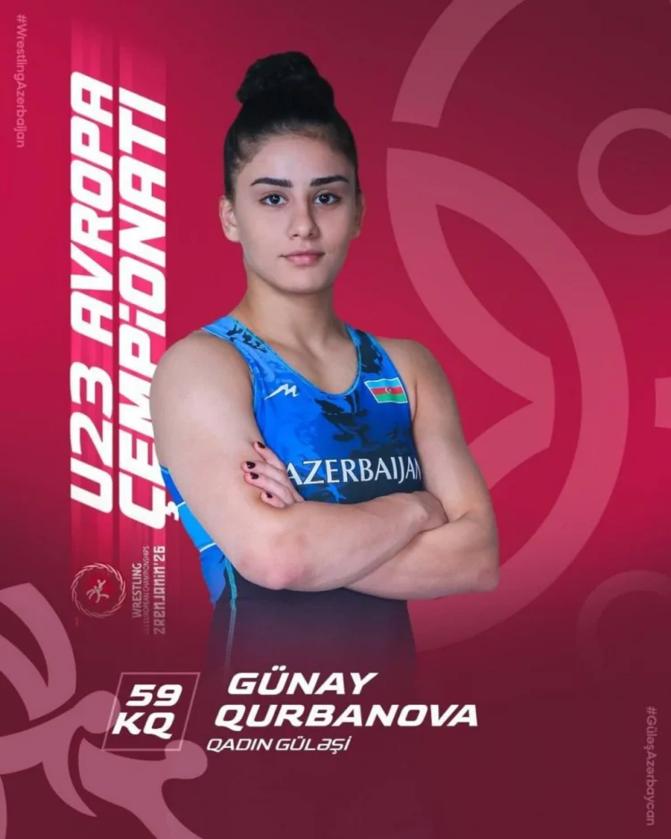 Güləşçimiz Günay Qurbanova Avropa çempionu oldu