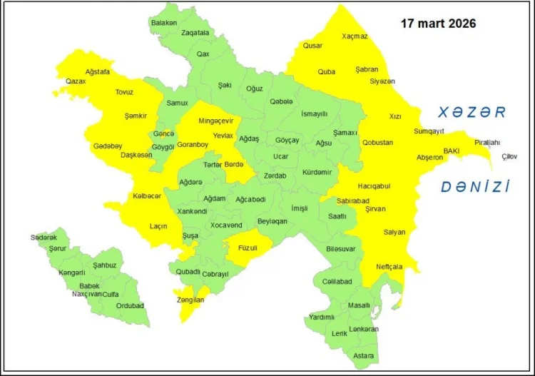 Sabah Bakıda və Abşeron yarımadasında külək güclənəcək