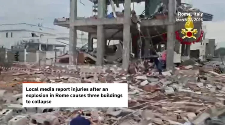 İtaliyanın paytaxtıda güclü qaz partlayışı olub