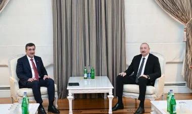 İlham Əliyev Cevdet Yılmazı qəbul edib