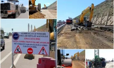 Sürüşən Bibiheybət yolunda bərpa işlərinə başlanılıb