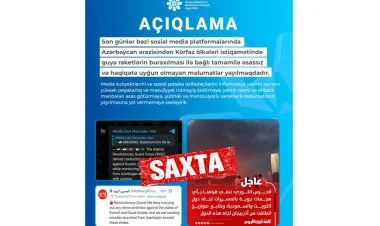 Azərbaycandan Körfəz ölkələrinə raket atılması ilə bağlı