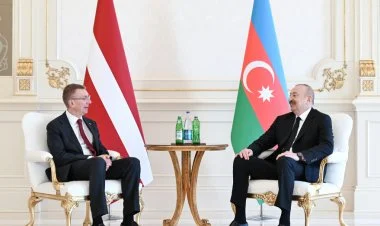 Latviya Prezidenti Edqars Rinkeviçs Azərbaycanda səfərdədir