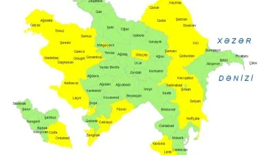 Küləkli hava şəraiti ilə bağlı sarı xəbərdarlıq verilib