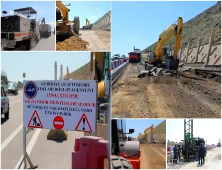 Sürüşən Bibiheybət yolunda bərpa işlərinə başlanılıb