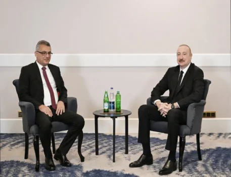 İlham Əliyevin Şimali Kipr Prezidenti ilə görüşü olub