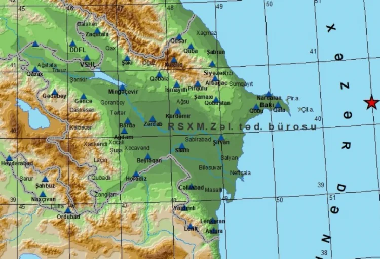 Xəzərdə yenidən zəlzələ olub