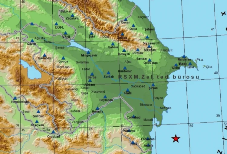 Xəzər dənizində zəlzələ baş verib