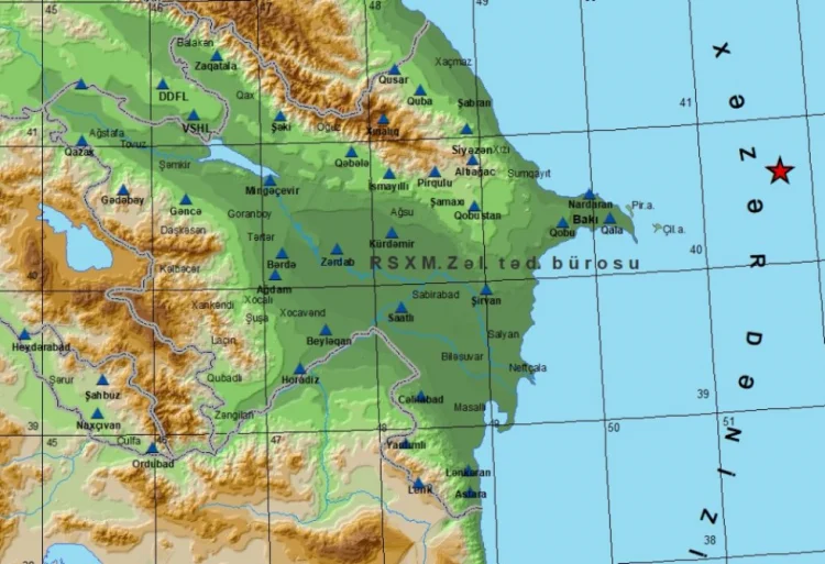 Xəzər dənizində zəlzələ olub