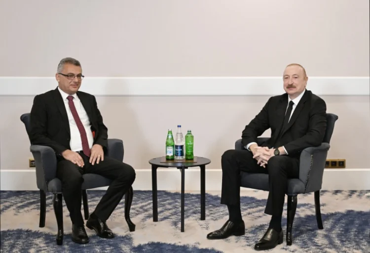 İlham Əliyevin Şimali Kipr Prezidenti ilə görüşü olub