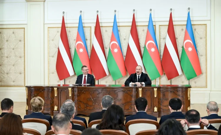 Latviya Prezidenti Edqars Rinkeviçs Azərbaycanda səfərdədir
