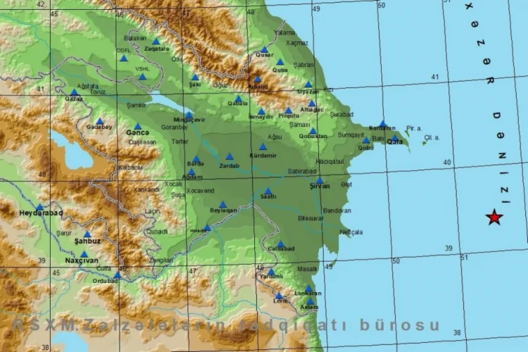 Xəzərdə yenə zəlzələ oldu