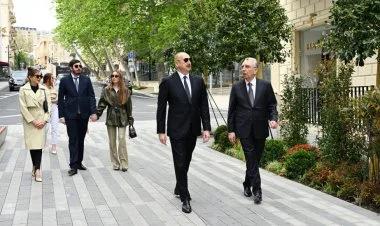 İlham Əliyev yenilənən Bayır Şəhərin açılışında iştirak edib