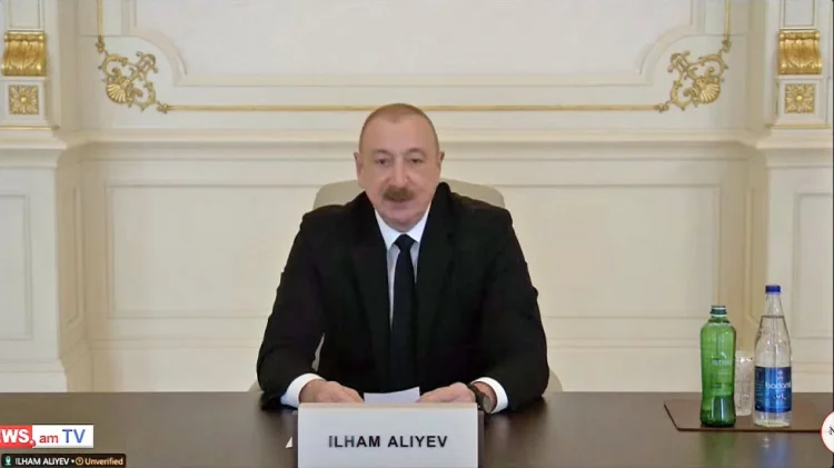 İlham Əliyev İrəvandakı sammitə videoəlaqə ilə qoşulub