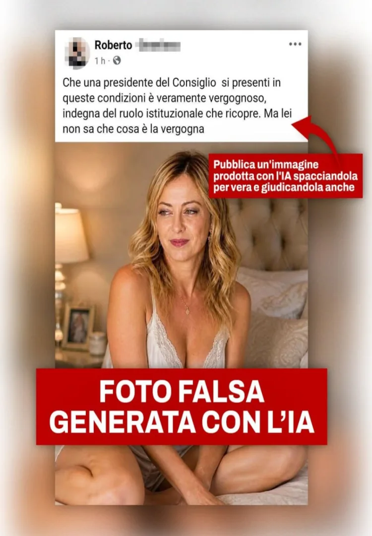 Meloni süni intellektlə yaradılan saxta şəklini paylaşdı
